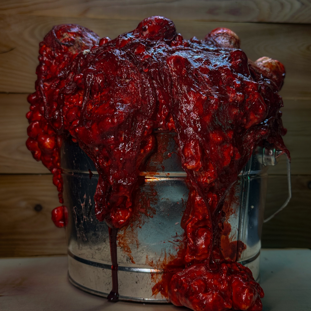 Tin Blood Bucket w/ Bones