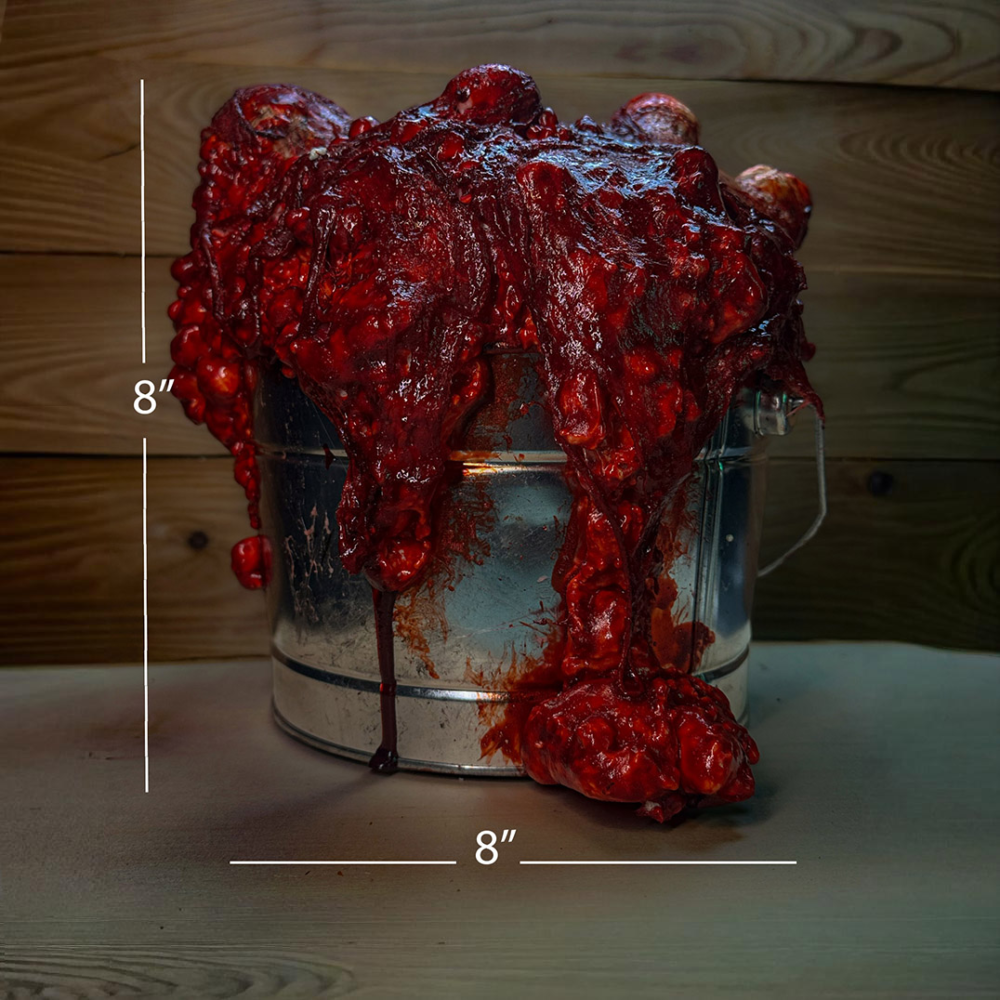 Tin Blood Bucket w/ Bones angle 5