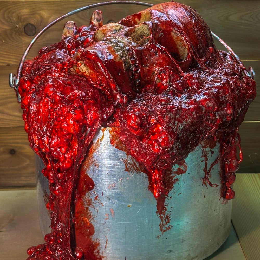 Cooking Pot Gore W/ Skull and Fingers